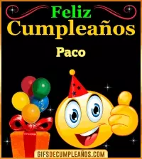 Gif de Feliz Cumpleaños Paco